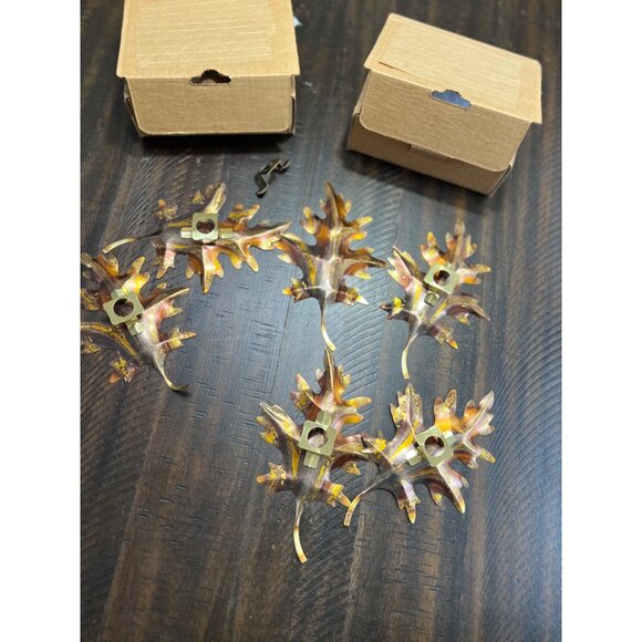 Set Of 6 Vintage Oak Leaf Curtain Tiebacks - Picture 2 of 5